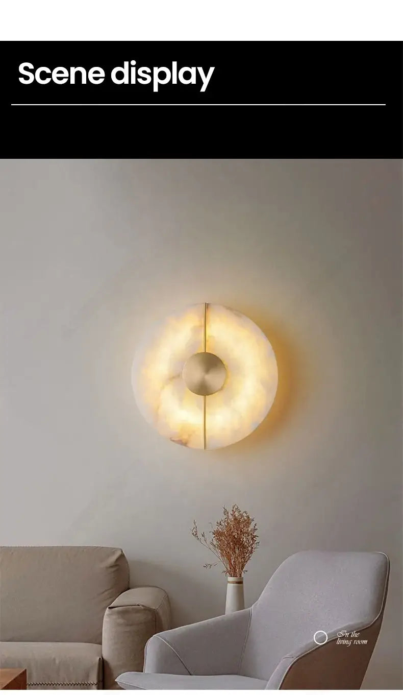 Modern Marble LED Wall Lights For Living Room Home Indoor