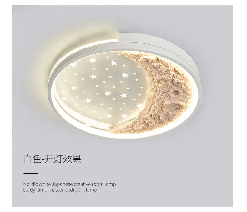 Modern Moon Ceiling Light Luxury Simple Bedroom Chandelier