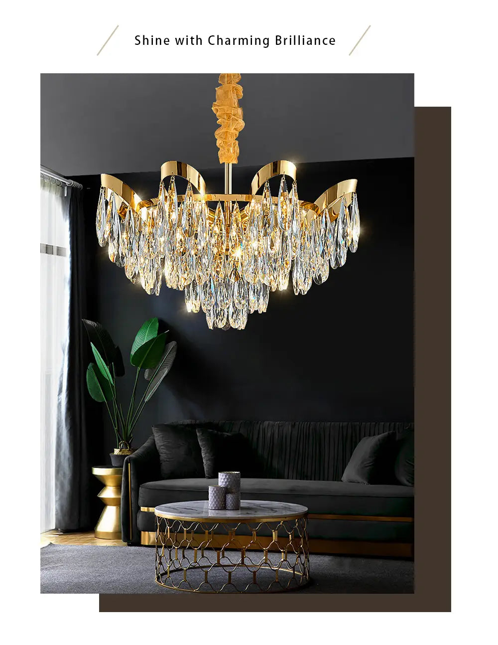 Dimmable Lights LED Ceiling Chandelier New Lustres Luxury