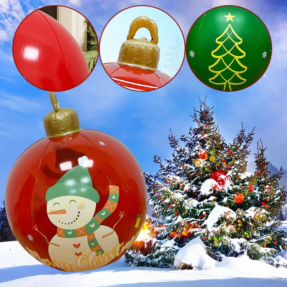 60cm Outdoor Christmas Inflatable Decorated Ball PVC Giant
