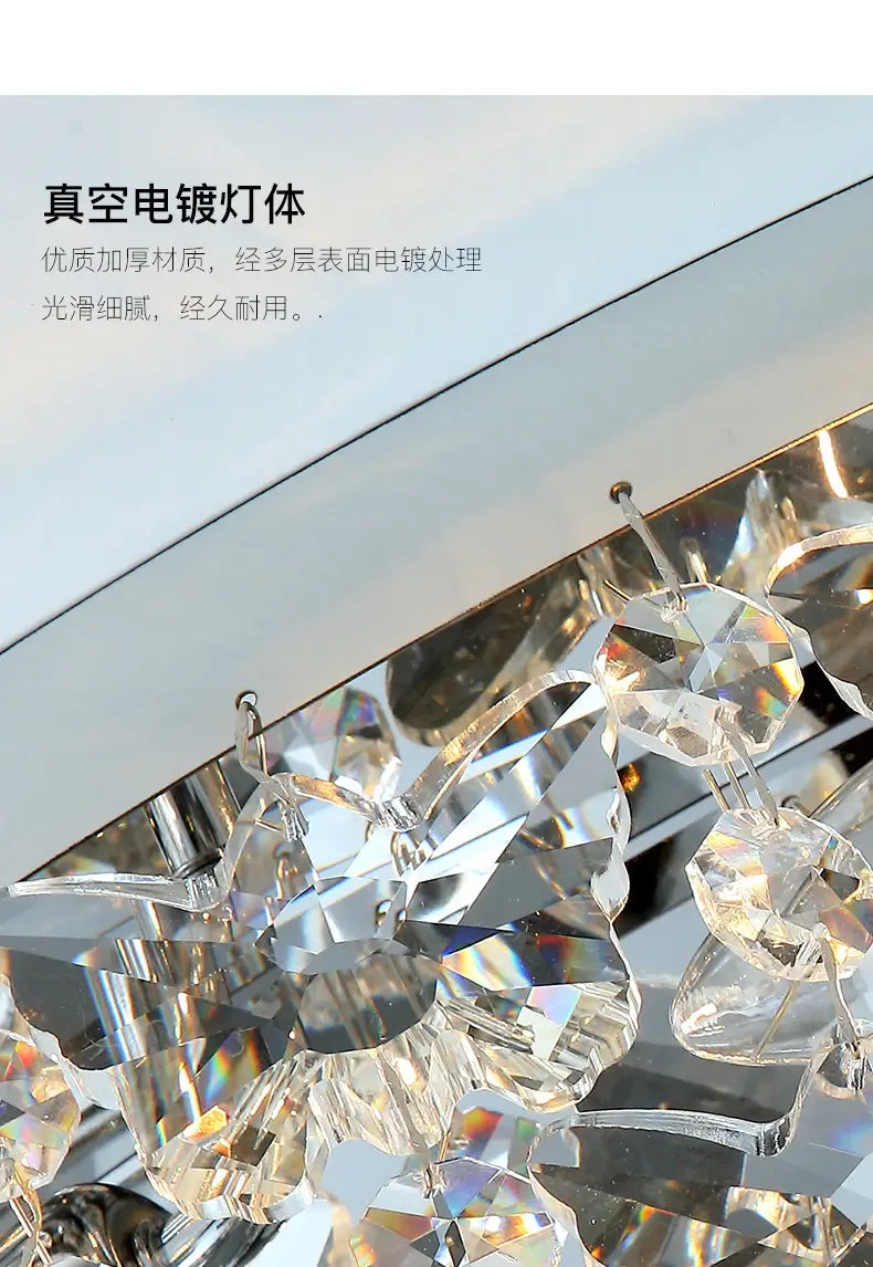 Contemporary Crystal LED Ceiling Chandelier for Living Room,