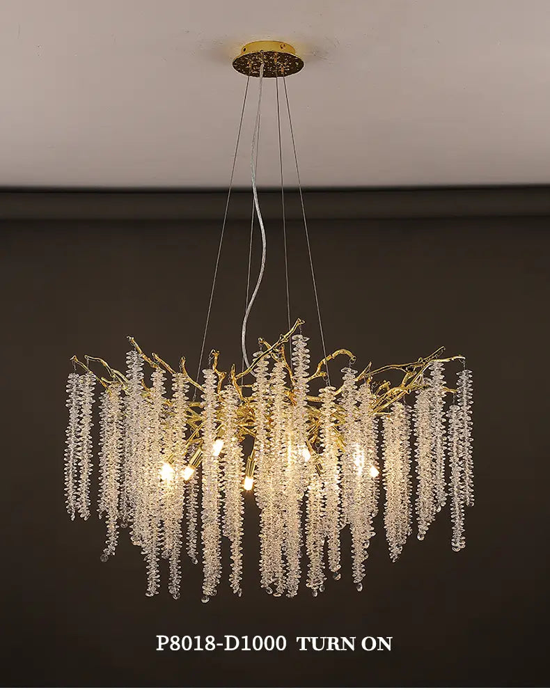 Luxury Handmade Crystal Chandelier with Branch Art Design -