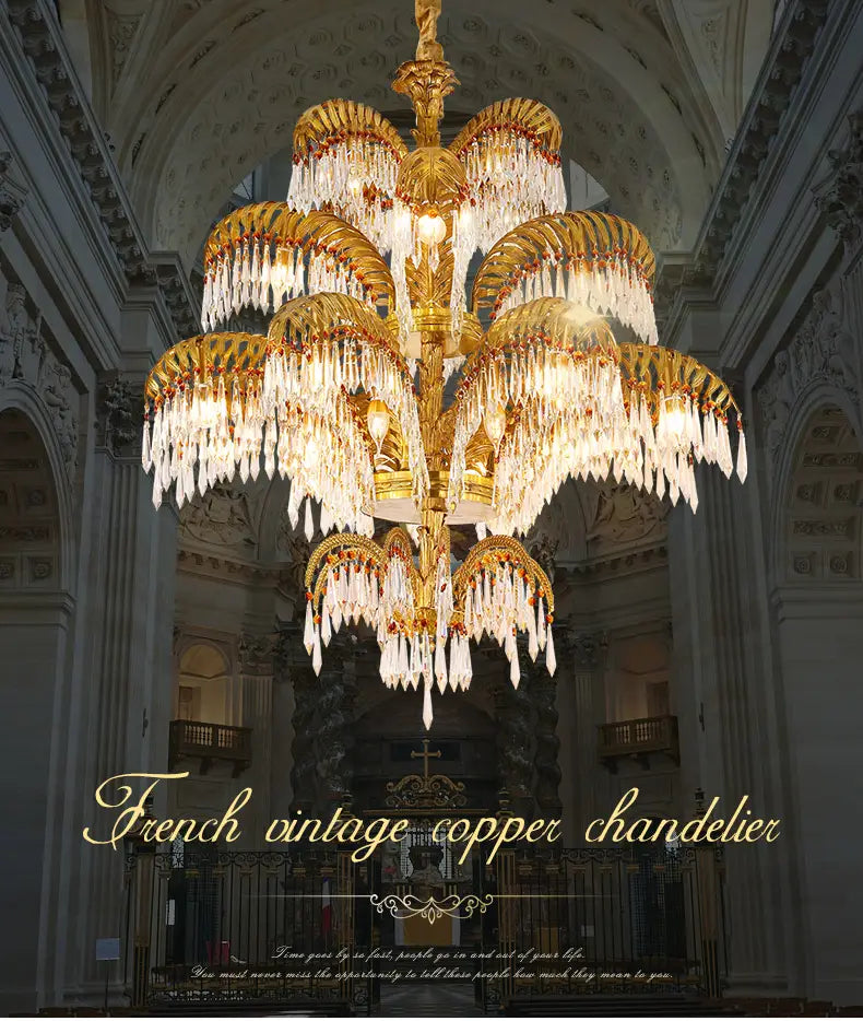 European Villa Classic Crystal Chandelier for Hotel Lobby,