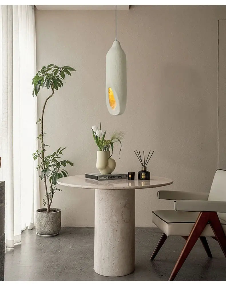 Wabi Sabi Off White Pendant Lamp Nordic Water Bottle Shape