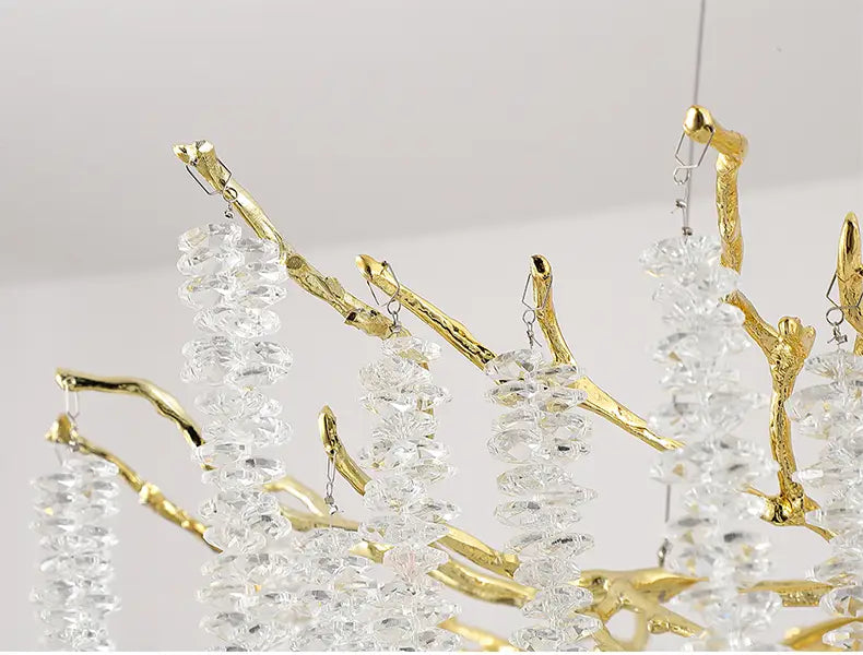 Luxury Handmade Crystal Chandelier with Branch Art Design -