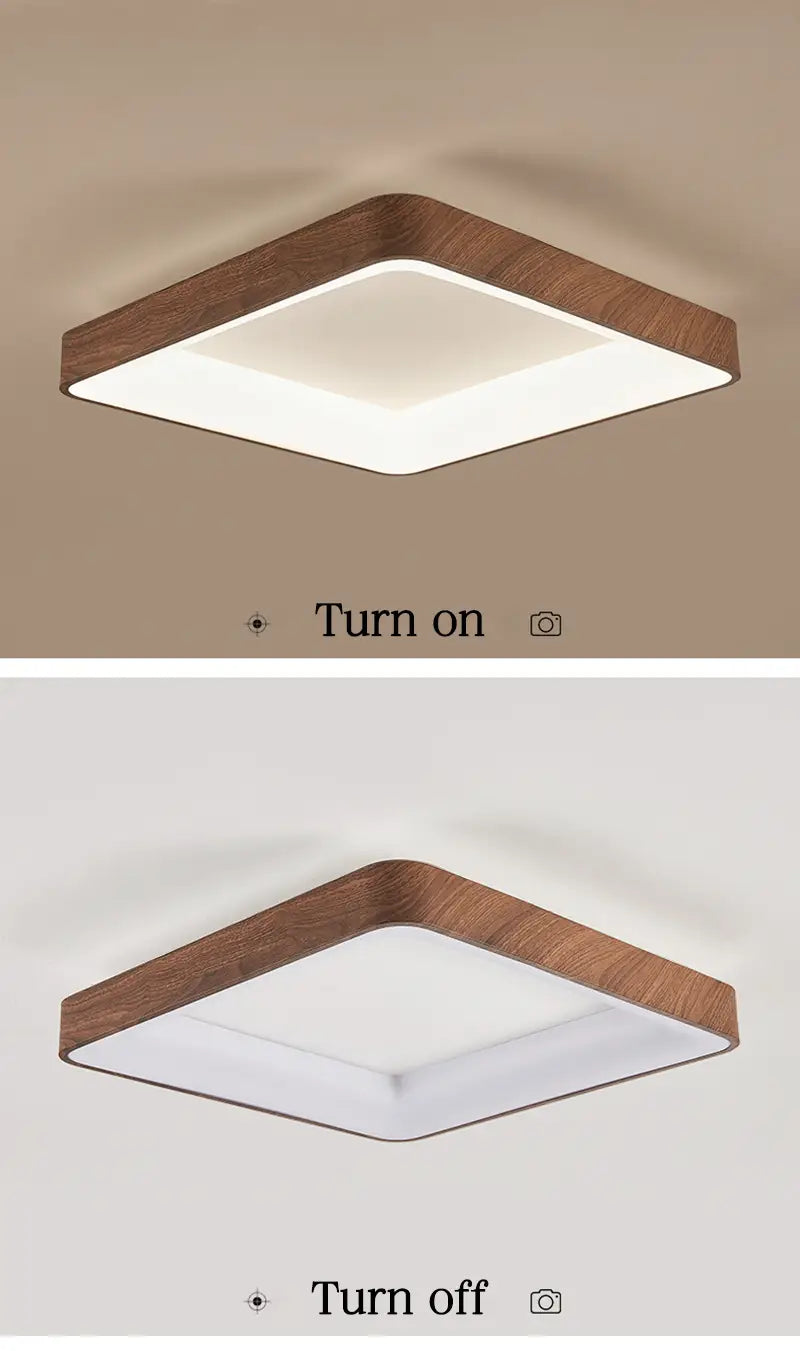 Led Ceiling Lamp For Living Room Bedroom Imitation Wood