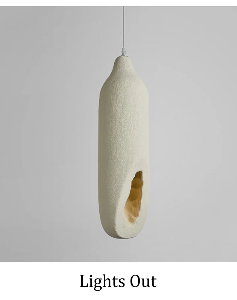 Wabi Sabi Off White Pendant Lamp Nordic Water Bottle Shape