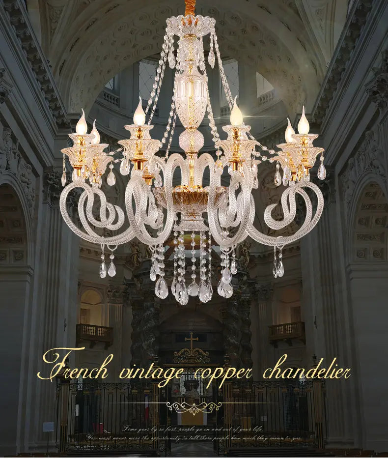 Palace - European Style Hotel Villa Brass Chandelier for