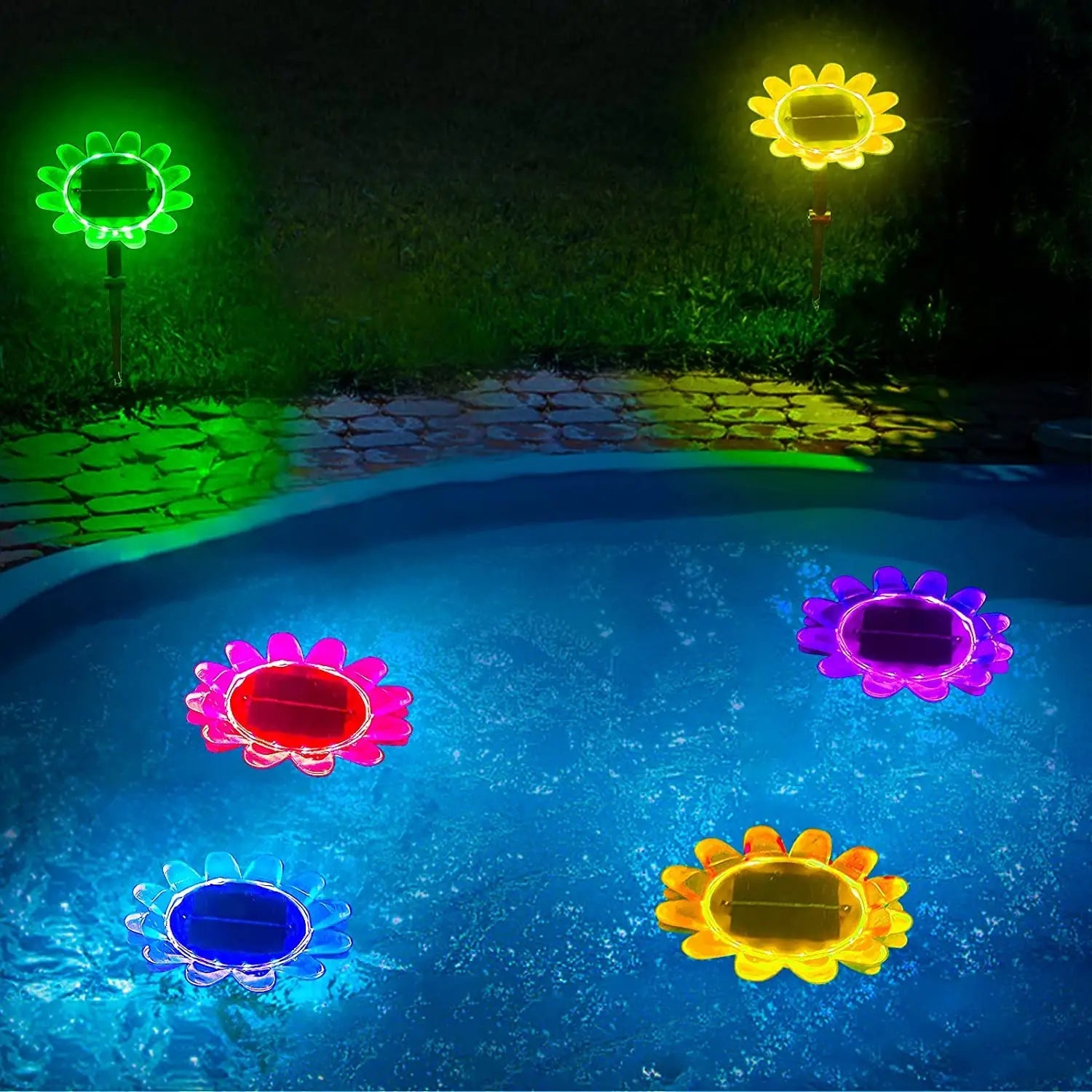 Solar Floating Pool Lights with Colorful Changing IP68