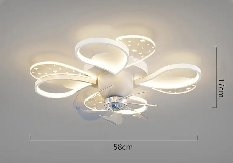 Nordic-Inspired Ceiling Fan Light Lamp - Ideal for Bedroom
