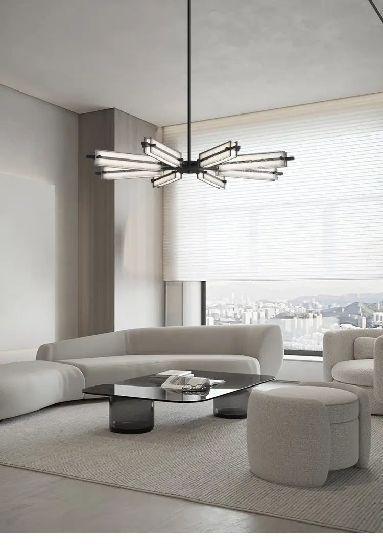 Minimal all-copper living room main chandelier light luxury
