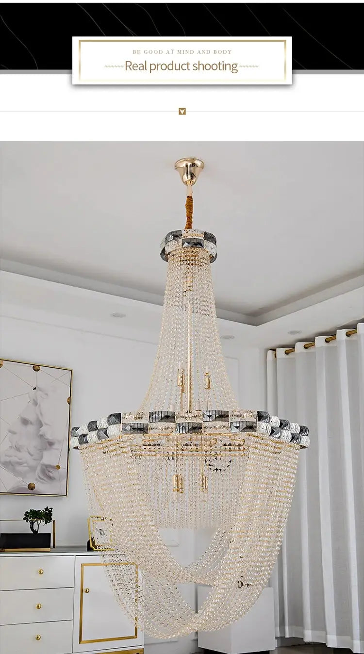 European Style LED Pendant Light - A Luxurious Crystal