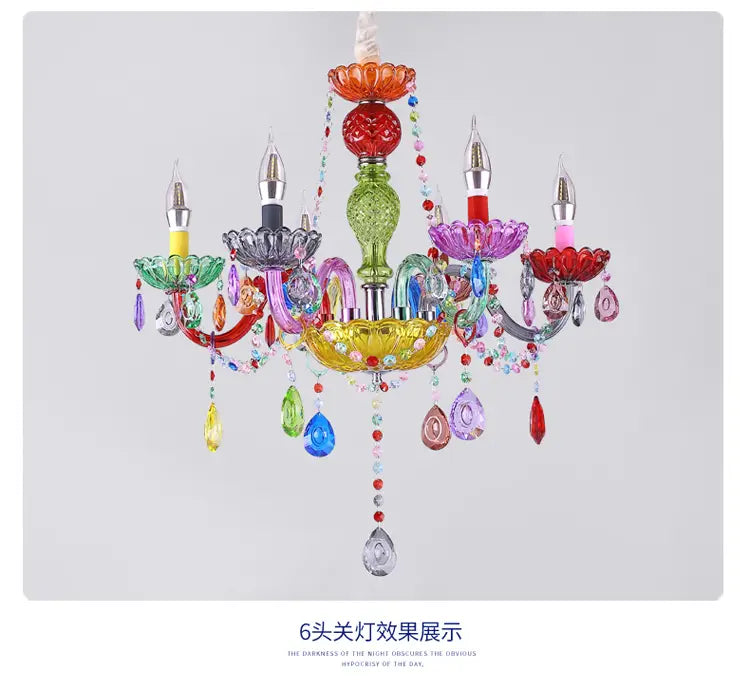 Handmade Candy Color European Chandelier - Creative