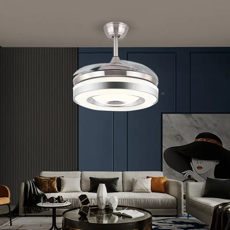 Modern Simple Invisible LED Ceiling Fan Lamp - Ideal for