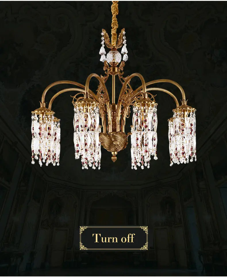 European Style Solid Brass Lamp Suspension Led Light