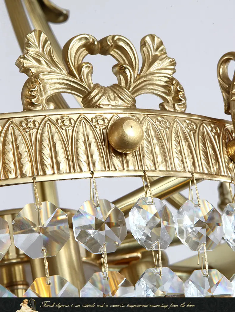 Arcadia - European Brass Luxury Gold Hanging Lighting LED