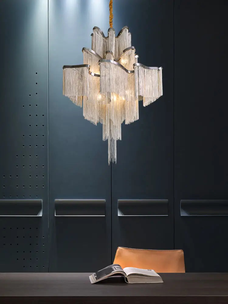 Liana - Modern Chandelier For Living Room Tassel Aluminum