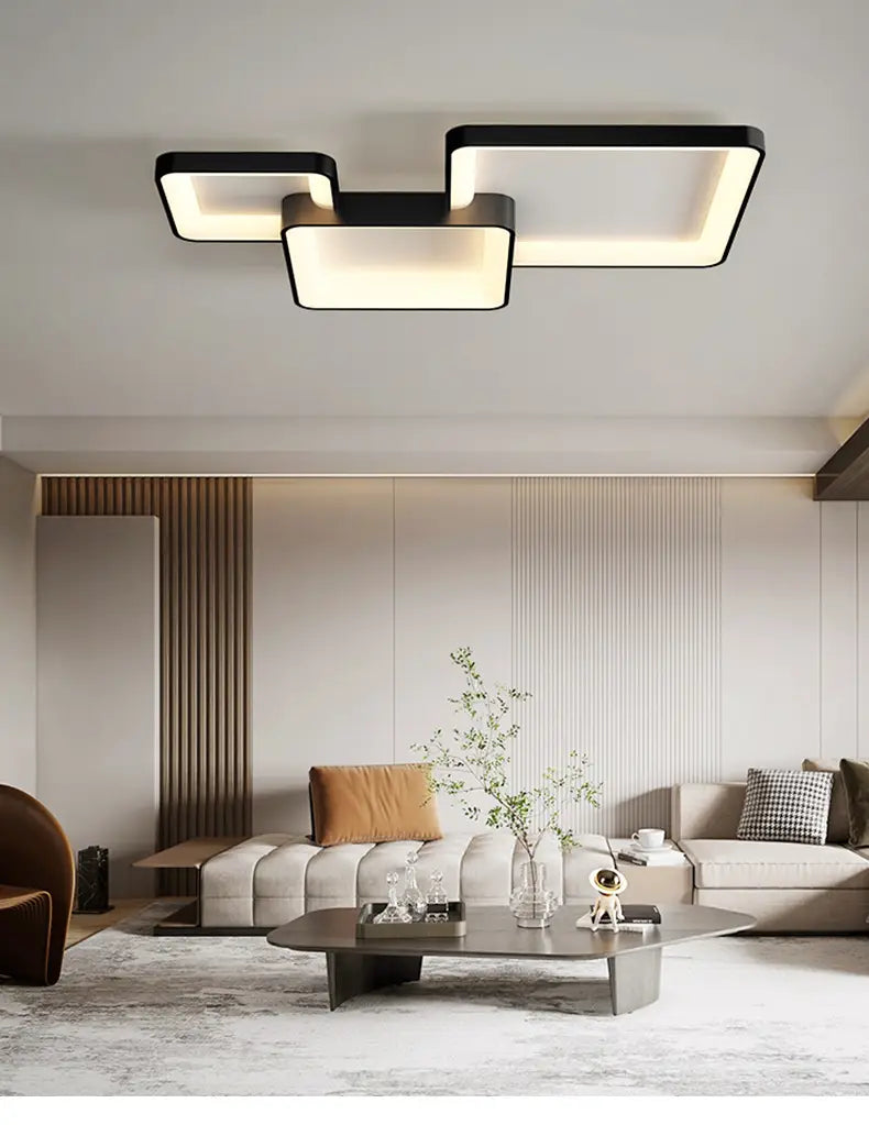 Minimalist Square Living Room Chandeliers Simple Modern Home