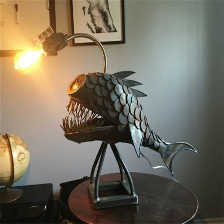 Artistic Angler Fish Night Light - Flexible Lamp Head Table