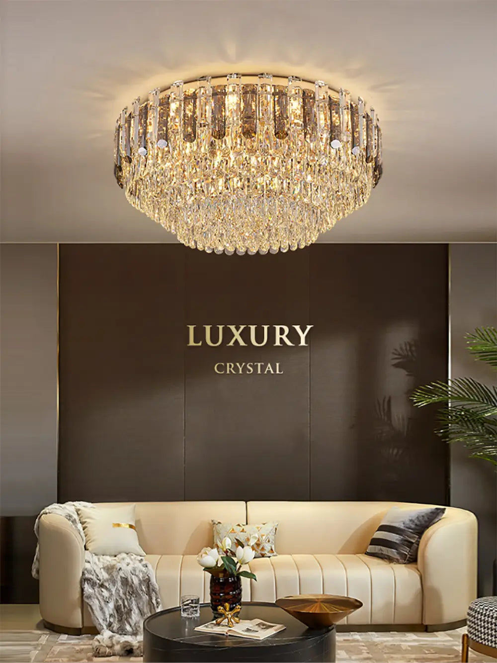 Modern Crystal LED Luxury Ceiling Lights - Round Lamps for