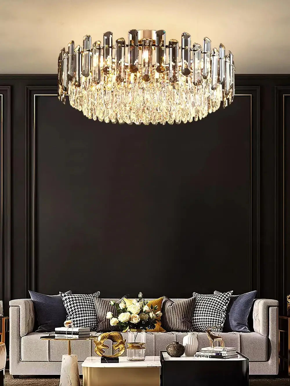 Modern Crystal LED Luxury Ceiling Lights - Round Lamps for