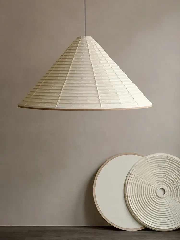 Japanese Wabi Sabi Wind Round Rice Paper Led Pendant Lights
