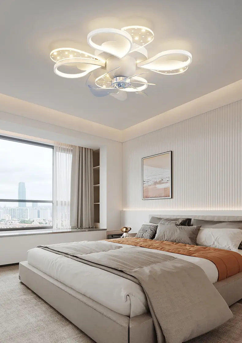 Nordic-Inspired Ceiling Fan Light Lamp - Ideal for Bedroom