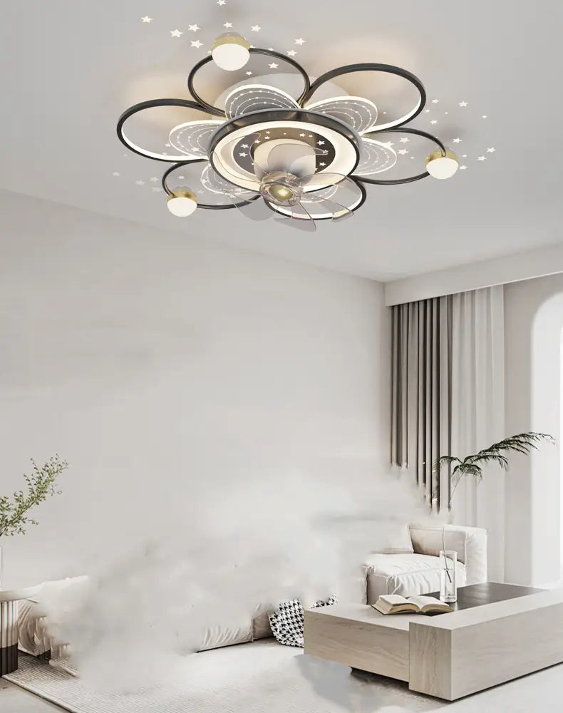 Modern LED Ceiling Fan Light Lamp - Ideal for Bedroom