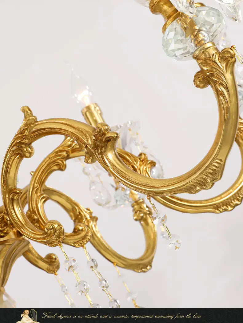 Luxury Classical Chandeliers Vintage Brass Pendant Lamp