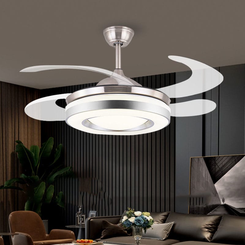 Modern Simple Invisible LED Ceiling Fan Lamp - Ideal for