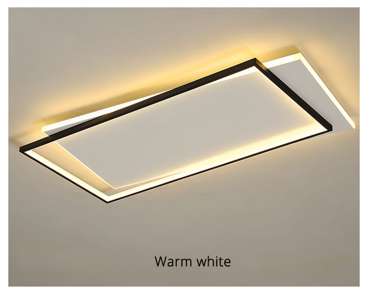 Acrylic Thin Edge LED Chandelier White Frame Decoracion For