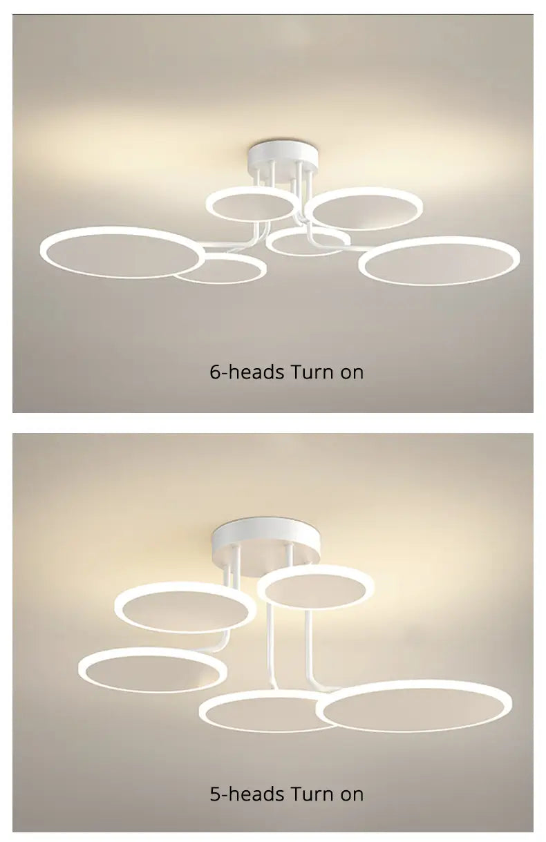 Nordic Minimalist Led Ceiling Chandeliers for Living Room