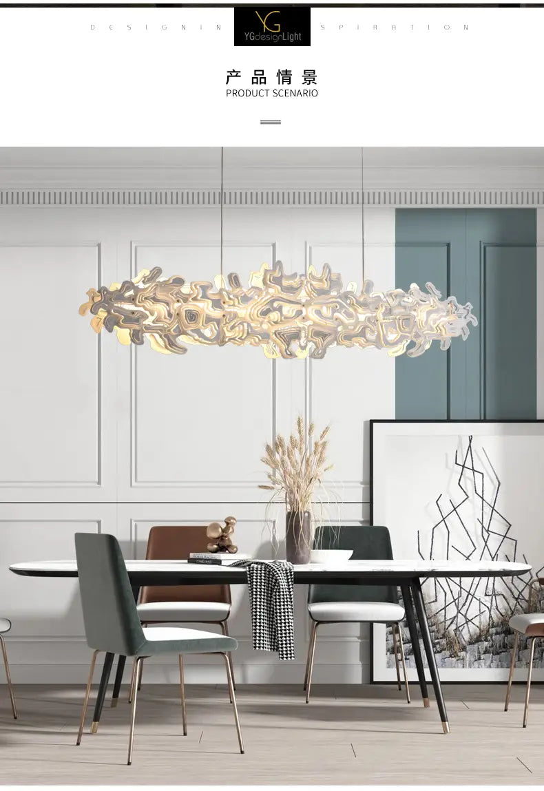 Light Luxury Chandelier Nordic Postmodern Dining Room Living