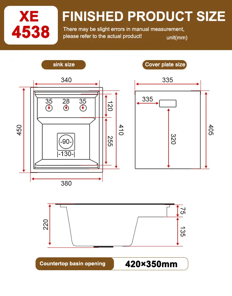 Hidden Cup Washer Sink Nano Stainless Steel kitchen Sink Bar