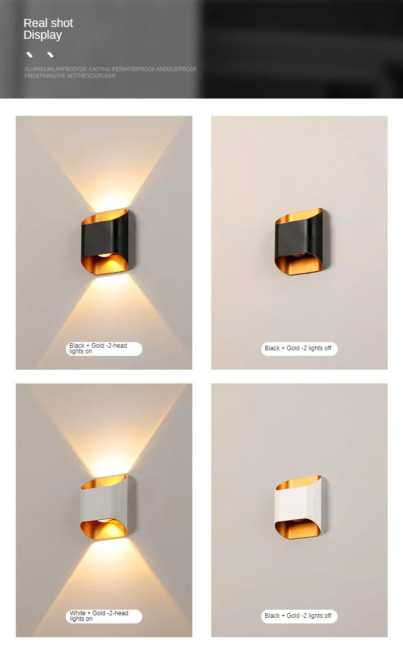 Outdoor Wall Light 8W Outdoor Lamp for Home Bedroom Living