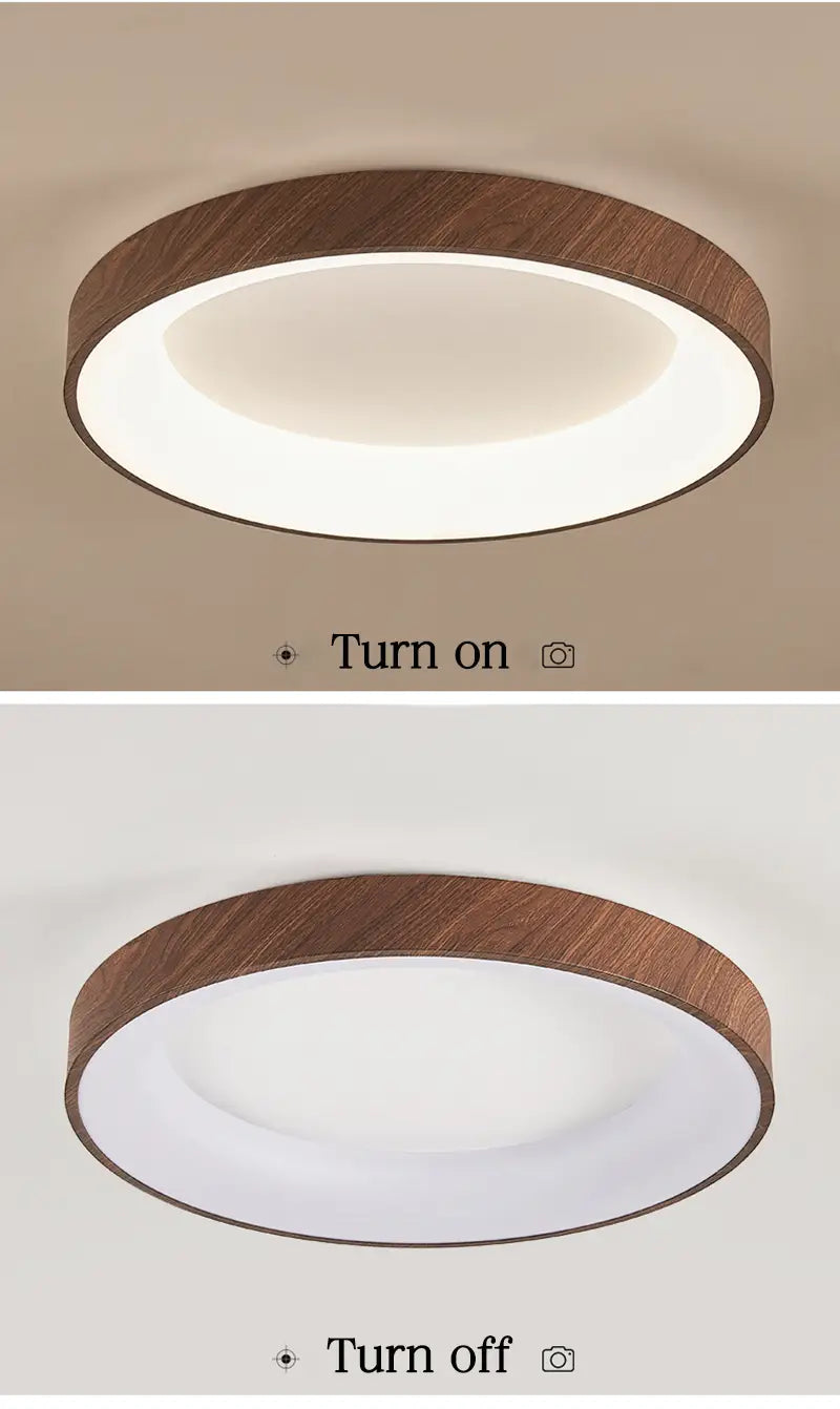 Led Ceiling Lamp For Living Room Bedroom Imitation Wood