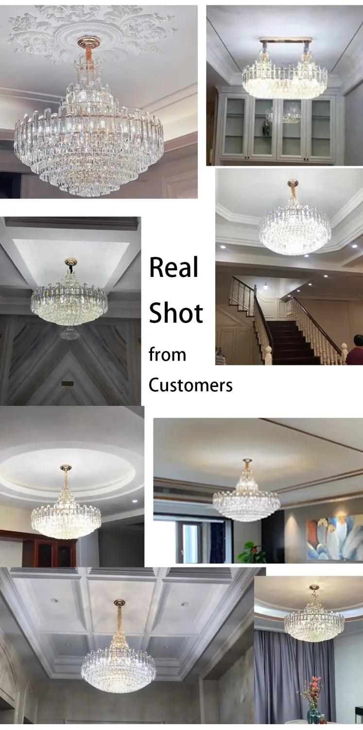 Luxury white Crystal Chandeliers for Living room, Dining