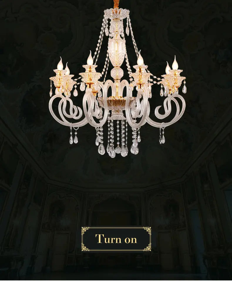 Palace - European Style Hotel Villa Brass Chandelier for