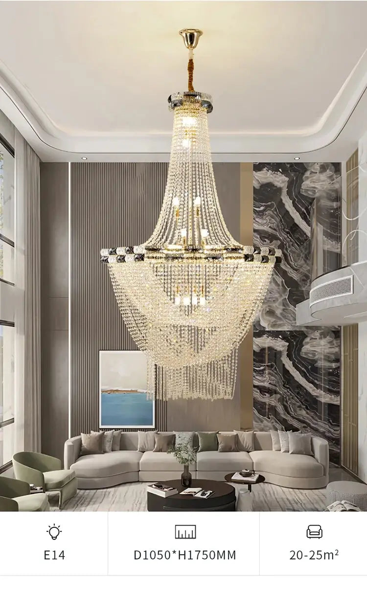 European Style LED Pendant Light - A Luxurious Crystal