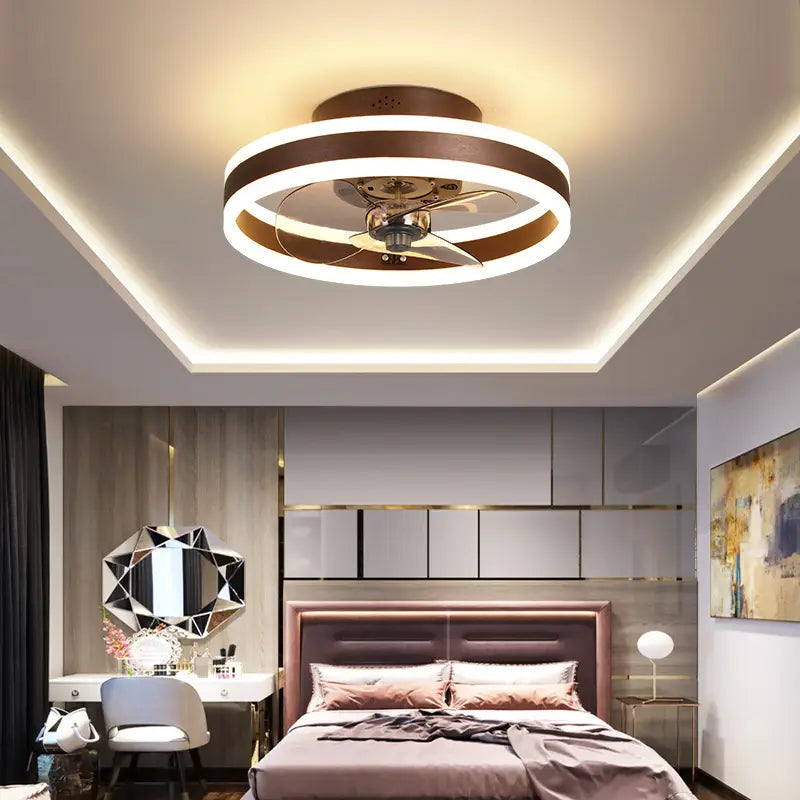 Nordic Modern Luxury Ceiling Fan Lamp - Compact and Creative
