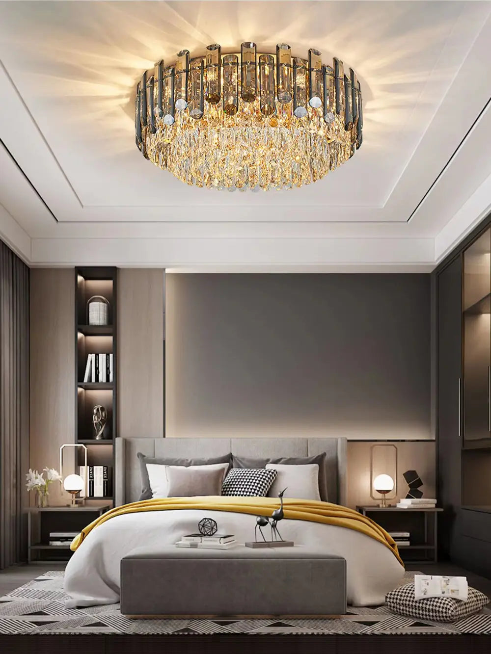 Modern Crystal LED Luxury Ceiling Lights - Round Lamps for