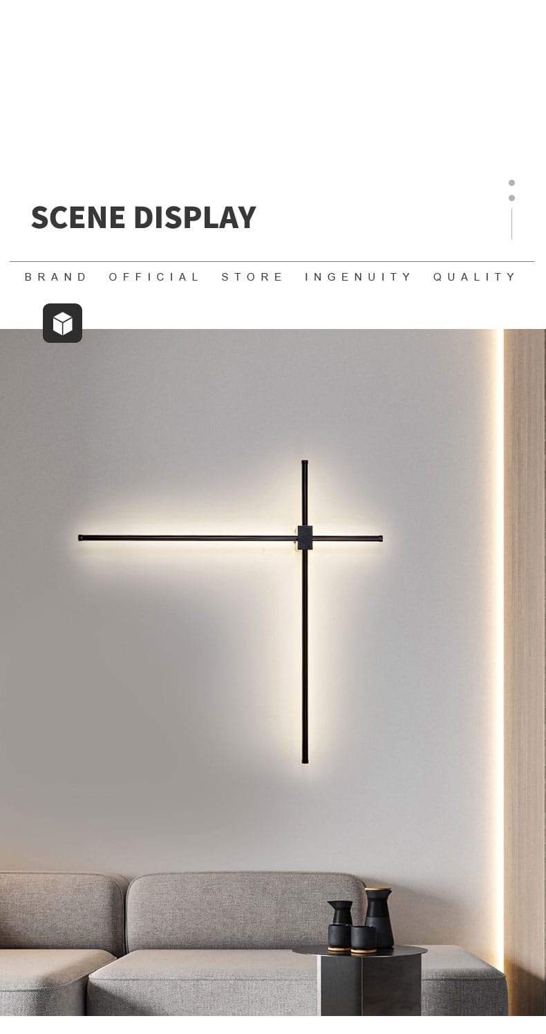 Cross line wall lamp Nordic design sense Living room