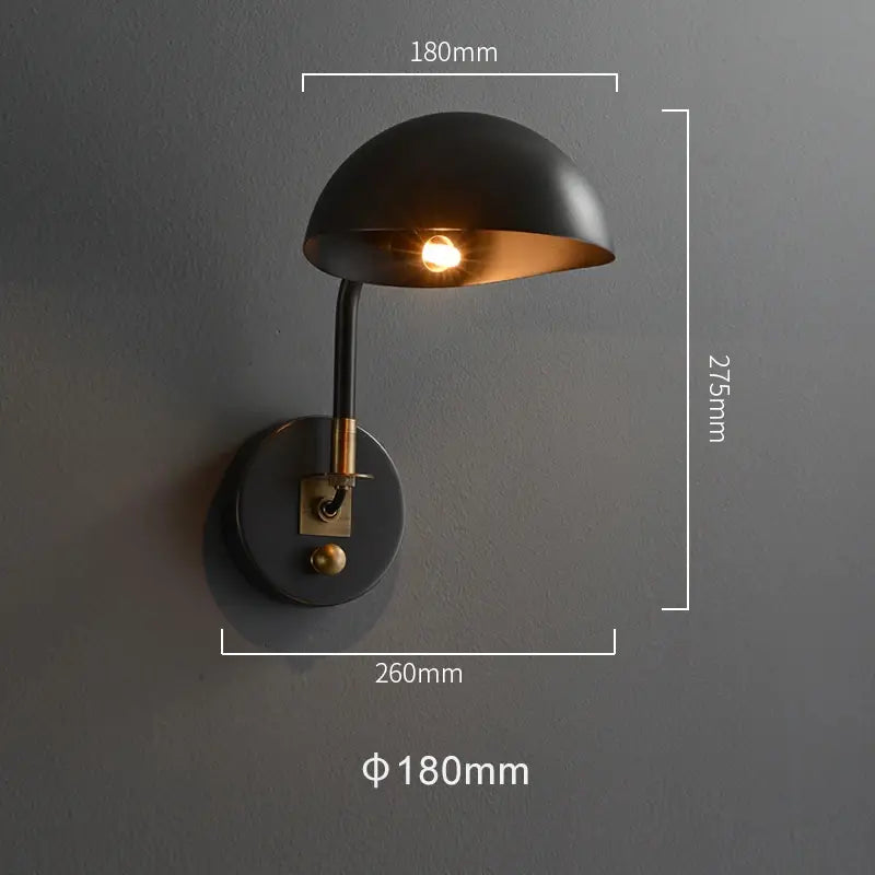 Vintage Retro Copper Wall Lamp E27 LED Wall Sconces