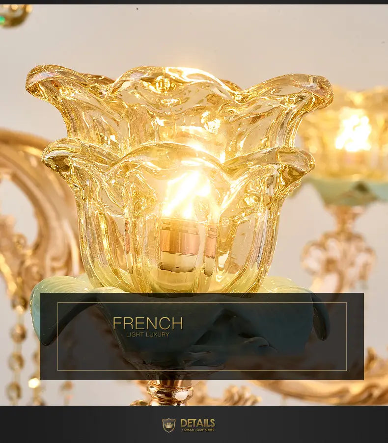 European-Style Duplex Building Chandelier Crystal Lamp