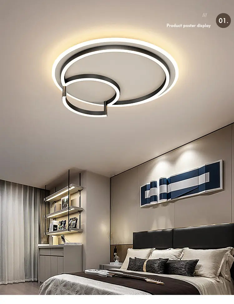 Modern Household Led Chandelier Lighting Simple Bedroom