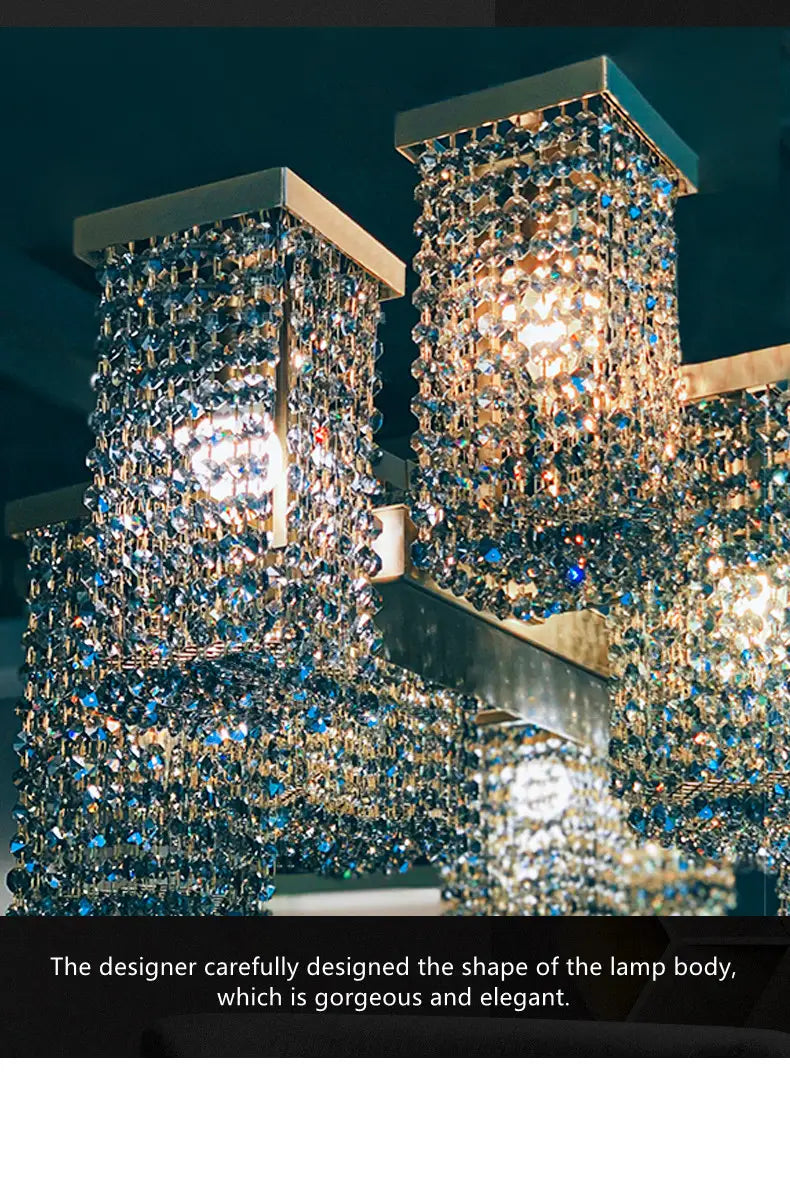 Vienna - New Modern Three-dimensional Crystal Chandelier Bar