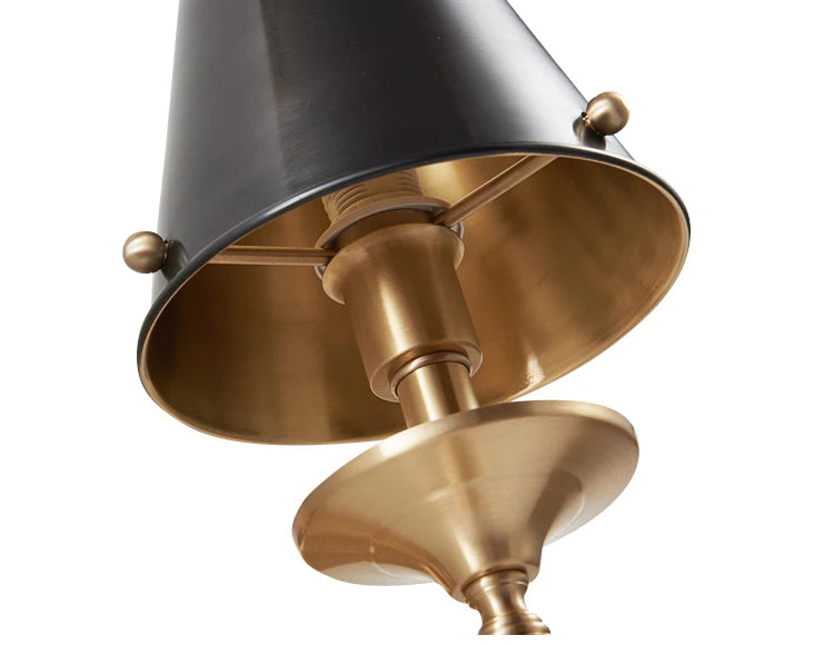 Aisha - American copper wall lamp black/gold living room