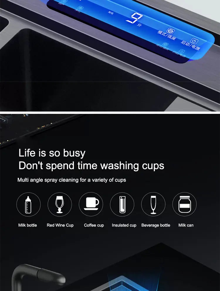 Kitchen Sink Stainless Steel Dishwashing Sink Ultrasonic