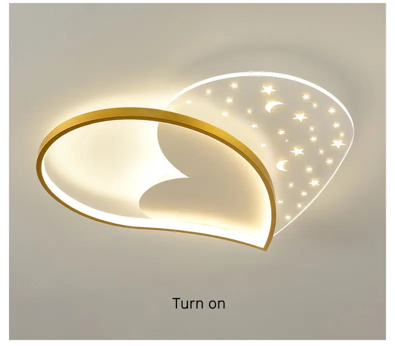 Modern Led Ceiling Lamp Simple Home Heart-shaped Lamps