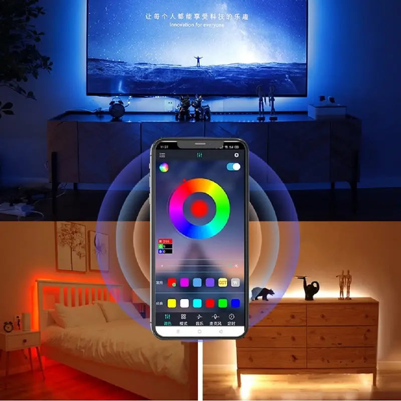 RGB LED Strip Lights: App-Controlled, Color-Changing Decor